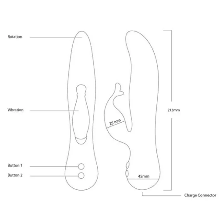 The Kissing Swan Rotating Vibrator STR Female Sex Toys