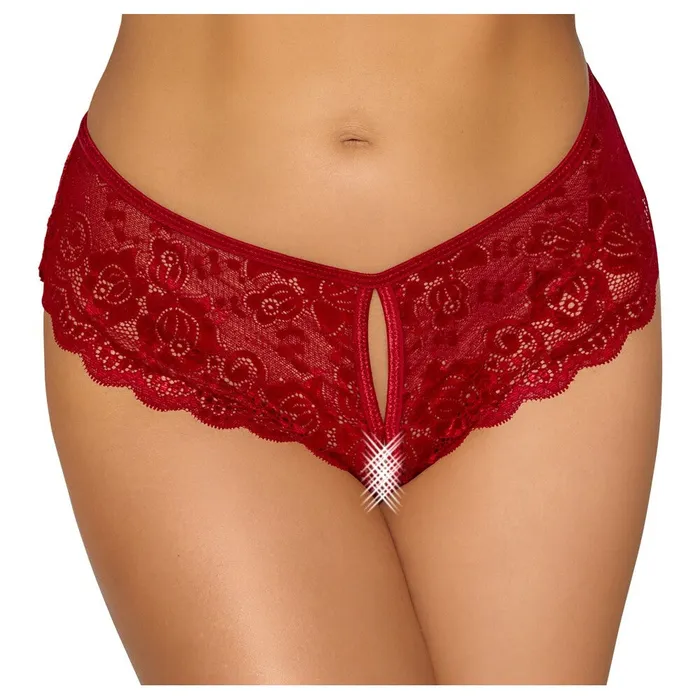 Vibrators Cottelli Lingerie Cottelli Crotchless Panties Red