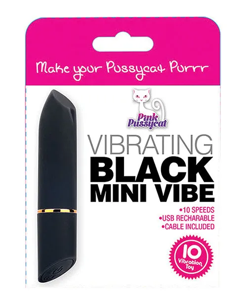 Vibrators Cousins Group Pink Pussycat Black Mini Vibe