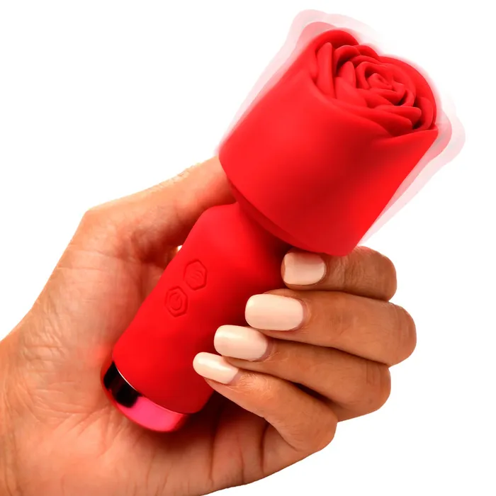 XR Bloomgasm Pleasure RosePetite Mini Silicone Wand Red XR Brands Vibrators