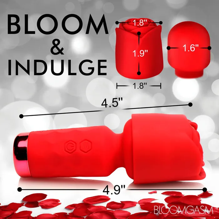 XR Bloomgasm Pleasure RosePetite Mini Silicone Wand Red XR Brands Vibrators