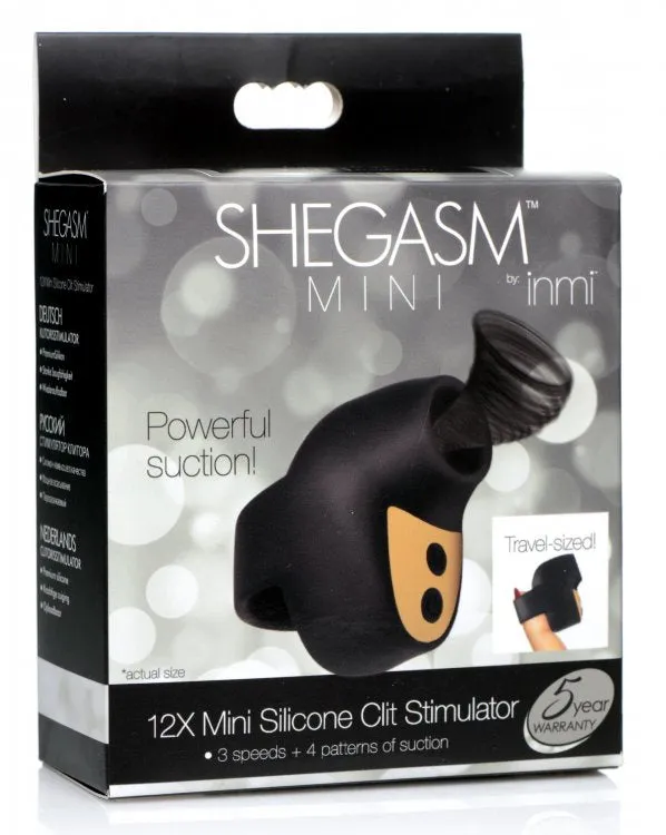XR Brands Anal Inmi Shegasm Mini 12x Clit Stimulator Black