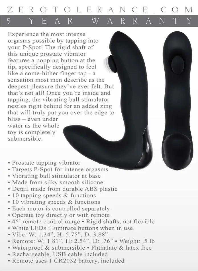 Zero Tolerance Tap It Vibe Evolved Novelties Anal Zero Tolerance Tap It Vibe Evolved Novelties Anal