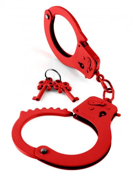 Fetish Fantasy Designer Metal Handcuffs Red Pipedream Products Couples