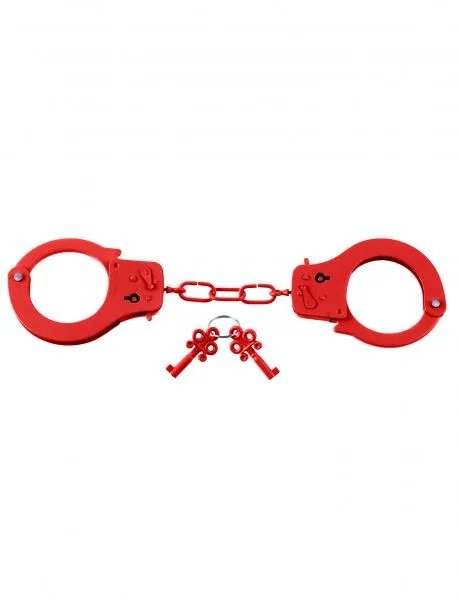 Fetish Fantasy Designer Metal Handcuffs Red Pipedream Products Couples