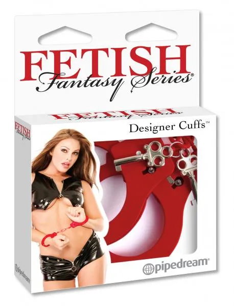 Fetish Fantasy Designer Metal Handcuffs Red Pipedream Products Couples