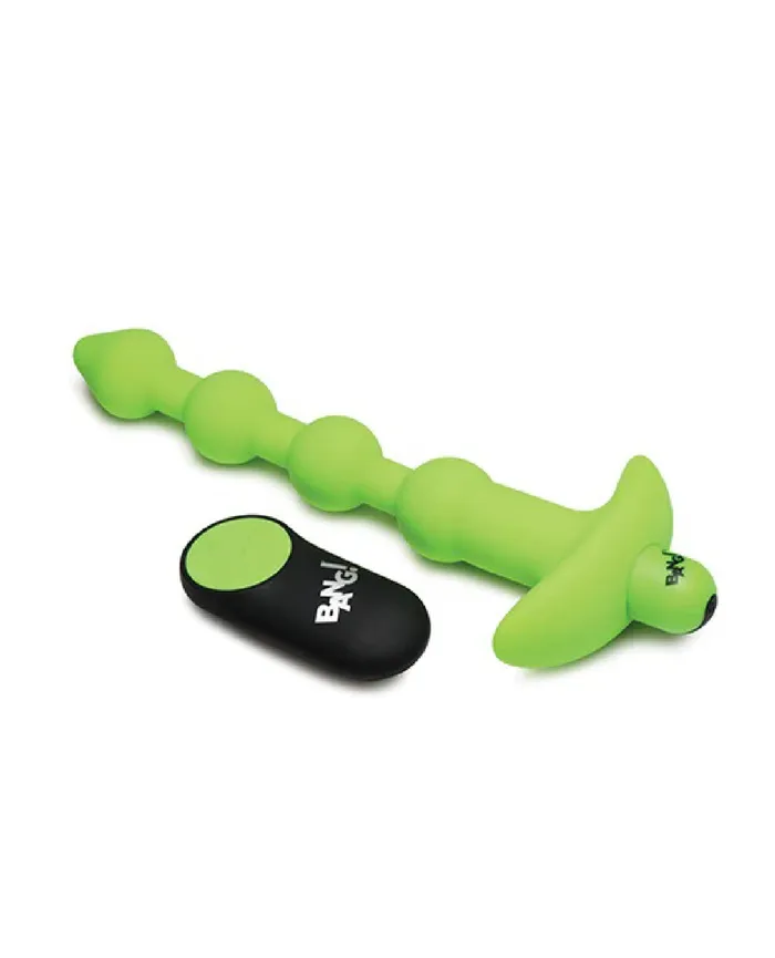 Glow in the Dark Anal Beads Green XR Brands Bang Anal Glow in the Dark Anal Beads Green XR Brands Bang Anal