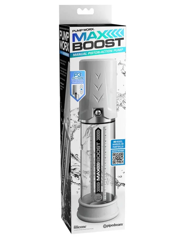 Male Sex Toys Pump Work Max Boost Whiteclear Pipedream