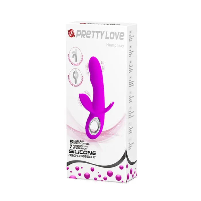 Pretty Love Humphrey Bendable Front and Back Rabbit Fuchsia Pretty Love Vibrators