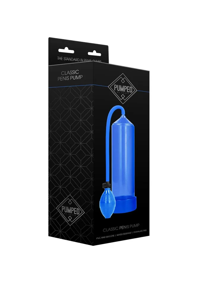 Shots Pumped Classic Penis Pump Blue Male Sex Toys