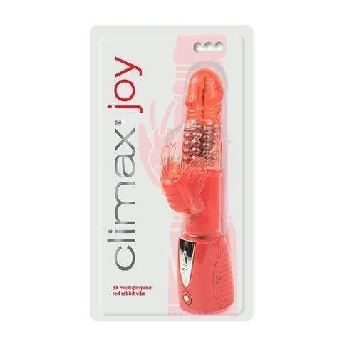 Topco Climax Joy 3x MultiPurpose Rabbit Vibe Red Vibrators