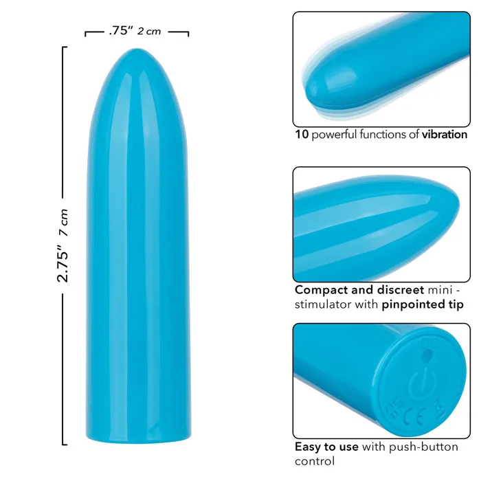 Vibrators CalExotics Turbo Buzz Classic Mini Bullet Blue