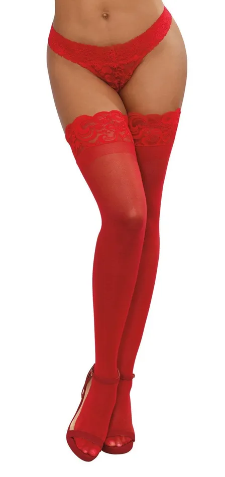 Vibrators Dreamgirl Thigh High One Size Red