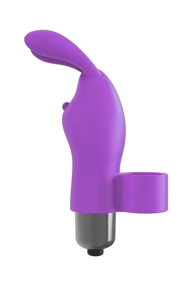 Vibrators Icon Brands The 9s Flirt Finger Bunny Finger Vibrator Purple