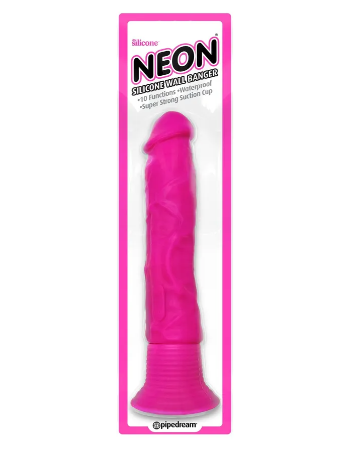 Vibrators Pipedream Neon Silicone Wall Banger Pink