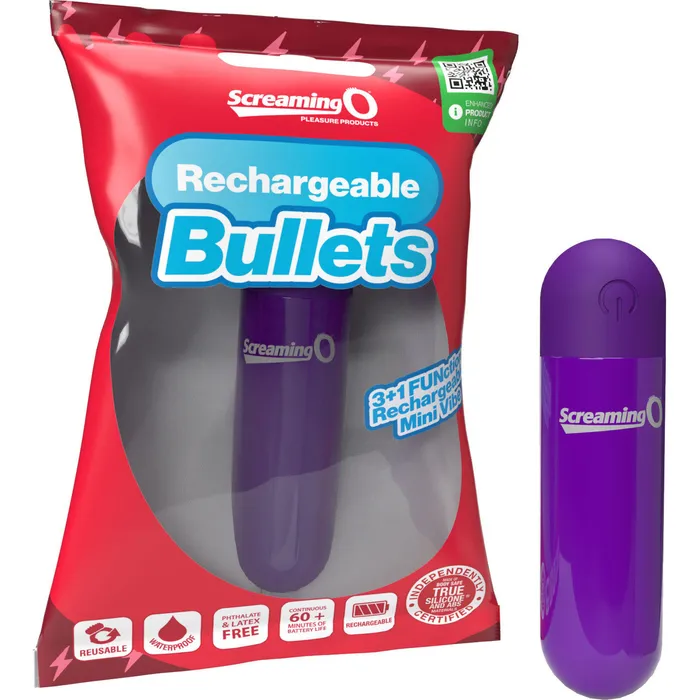 Vibrators Screaming O Screaming O Rechargeable Bullets Purple