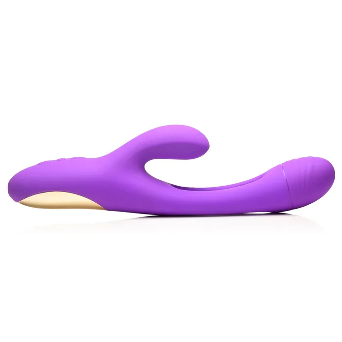 XR Brands inmi Vibrators TriFlick Flicking Silicone Rabbit Vibrator Purple