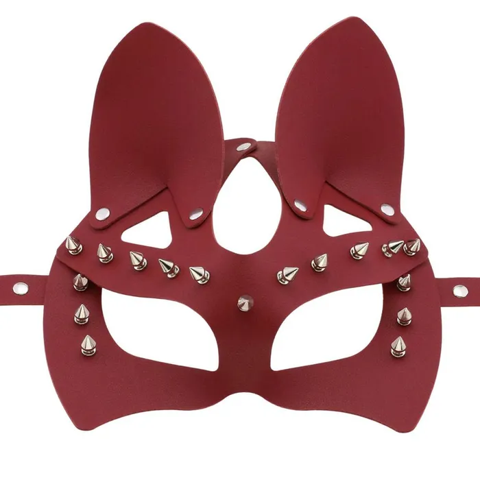 Adjustable Studded Cat Mask Touch of Fur Male Sex Toys