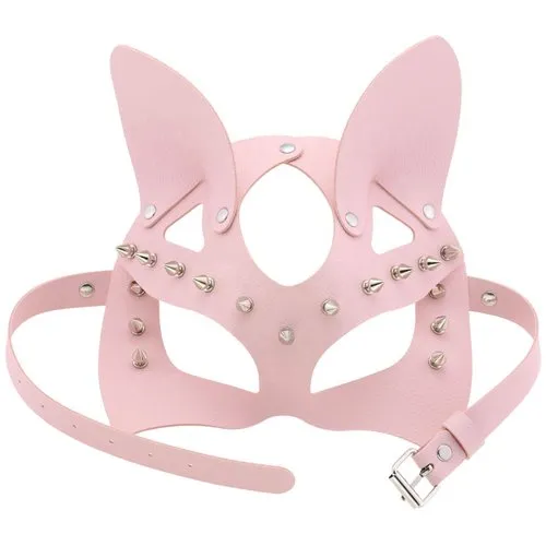 Adjustable Studded Cat Mask Touch of Fur Male Sex Toys