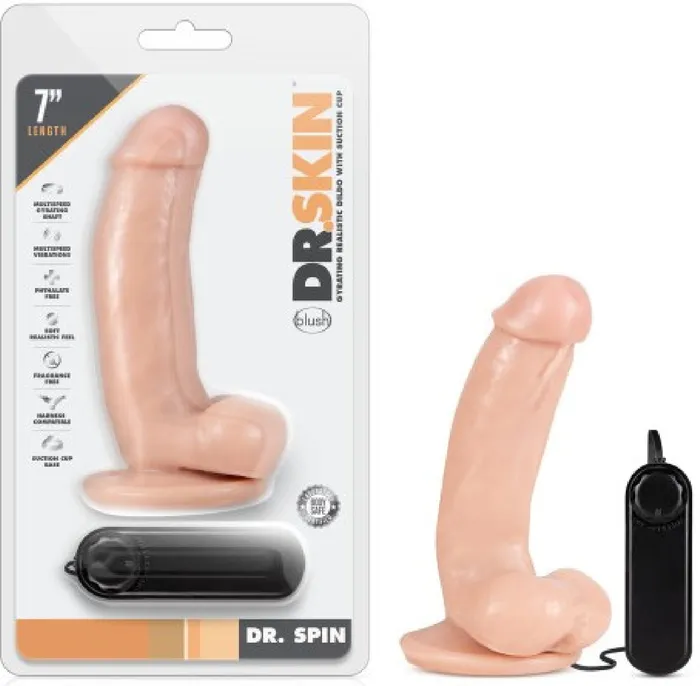 Blush Novelties 7 Inch Gyrating Realistic Dildo Vanilla Dildos