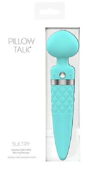 BMS Vibrators Pillow Talk Sultry Dual Ended Warming Massager Teal