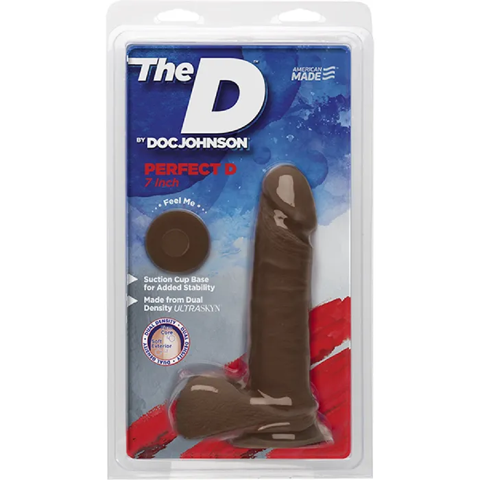 Doc Johnson Perfect D 7 Chocolate Dildo Dong Sex Toy Adult Pleasure Dildos