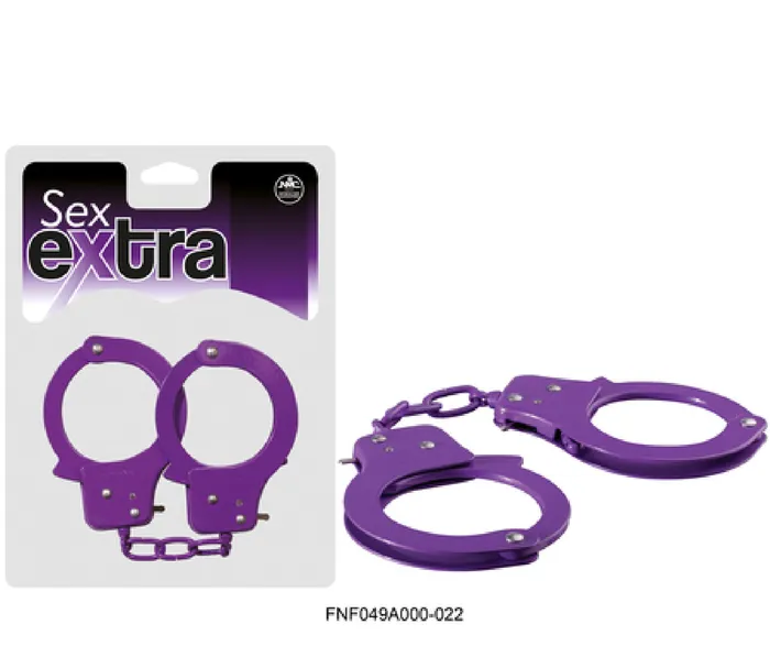 Excellent Power Vibrators Metal Cuffs Purple