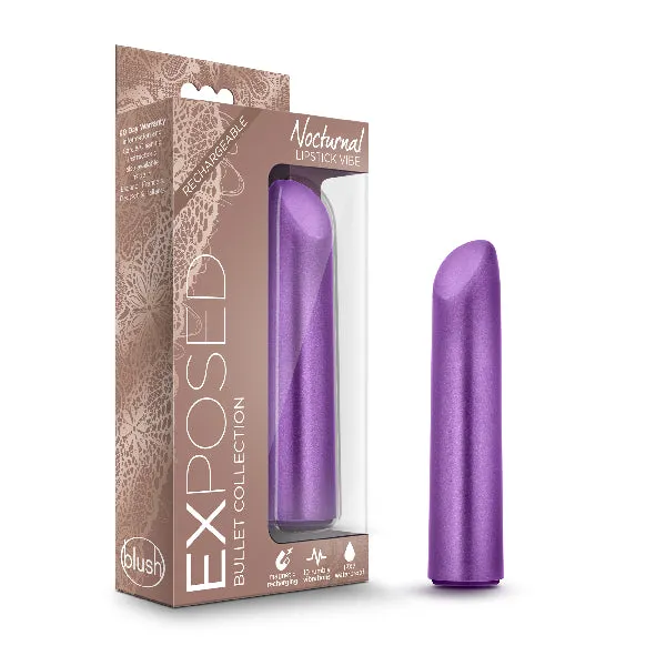 Exposed Nocturnal Rechargeable Lipstick Vibe Sugar Plum Blush Vibrators