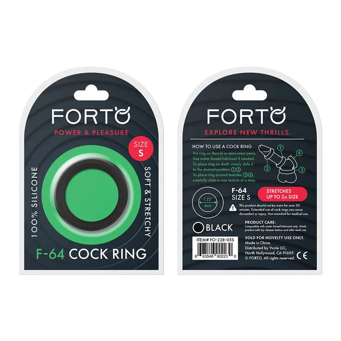 FORTO Male Sex Toys FORTO F64 CRing 40mm Wide Small Assorted Colors