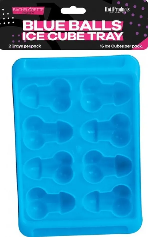 Hott Products Unlimited Blue Balls Penis Balls Shaped Ice Cube Tray Dildos