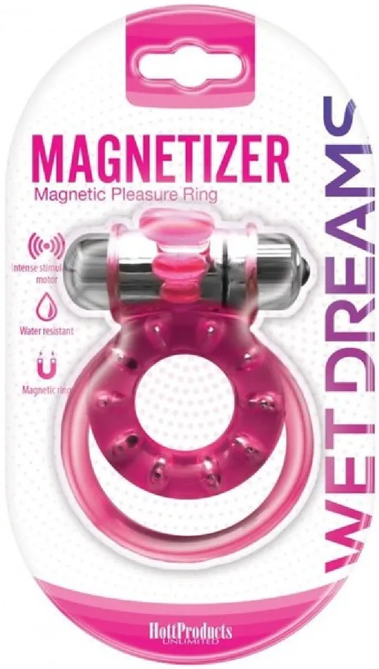 Hott Products Unlimited Male Sex Toys Magnetizer Cock Ring Pink