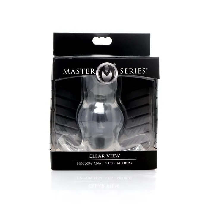 Male Sex Toys Clear View Hollow Anal Plug Medium Master Series