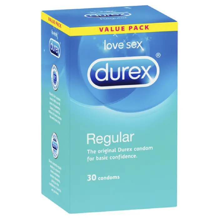 Male Sex Toys Durex Regular Condoms 30 Pack Sex Adult Pleasure Orgasm