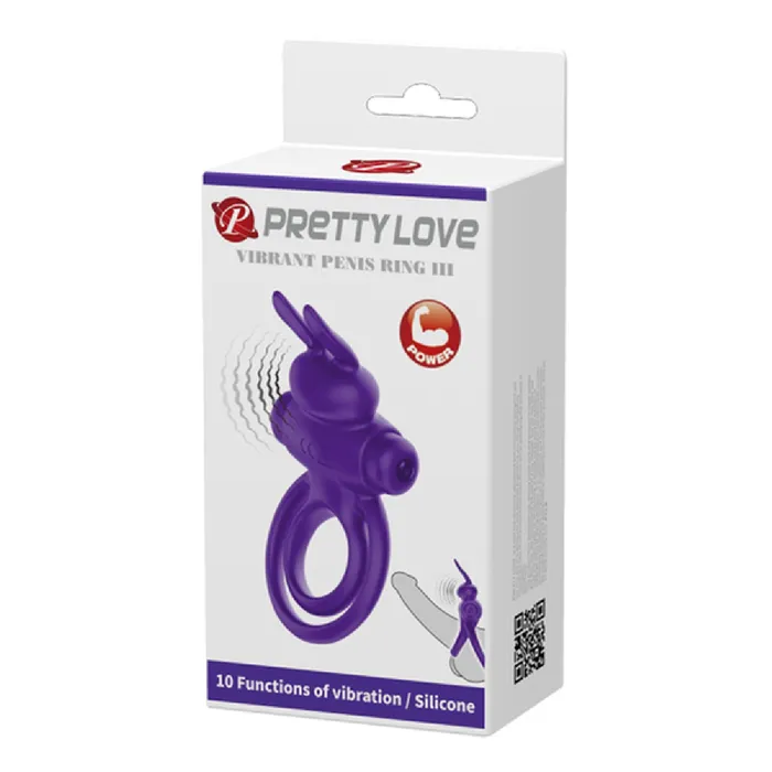 Male Sex Toys Pretty Love Vibrant Penis Ring III Purple