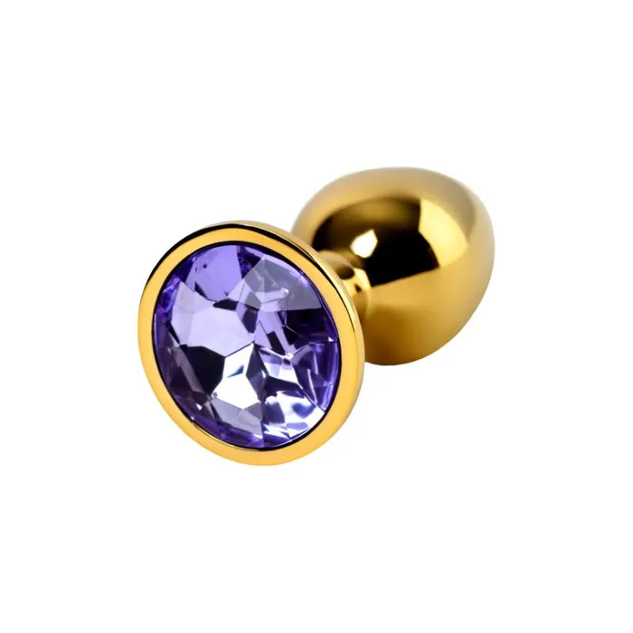 Metal Gold Metal Anal Plug w Amethyst Crystal Anal Metal Gold Metal Anal Plug w Amethyst Crystal Anal