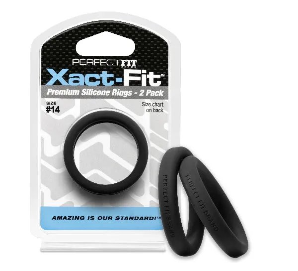 PerfectFit Male Sex Toys XactFit 14 14in 2Pack Cock Ring