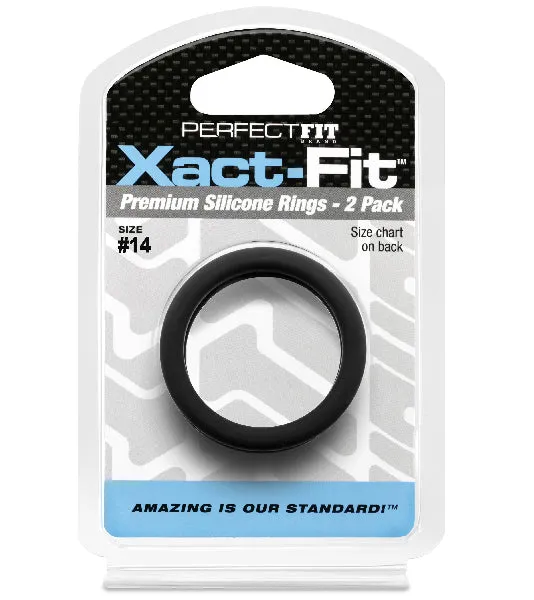 PerfectFit Male Sex Toys XactFit 14 14in 2Pack Cock Ring