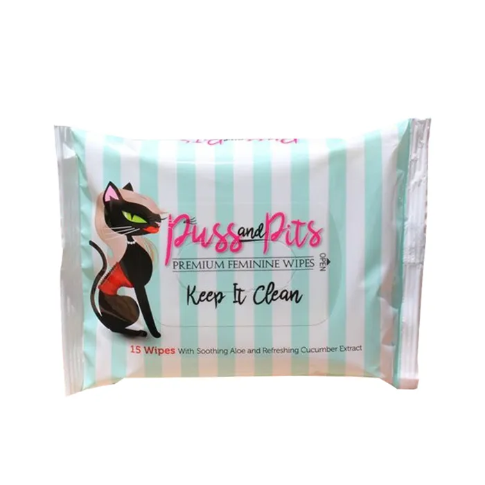 Puss Pits Vibrators Puss and Pits Wipes 15pk