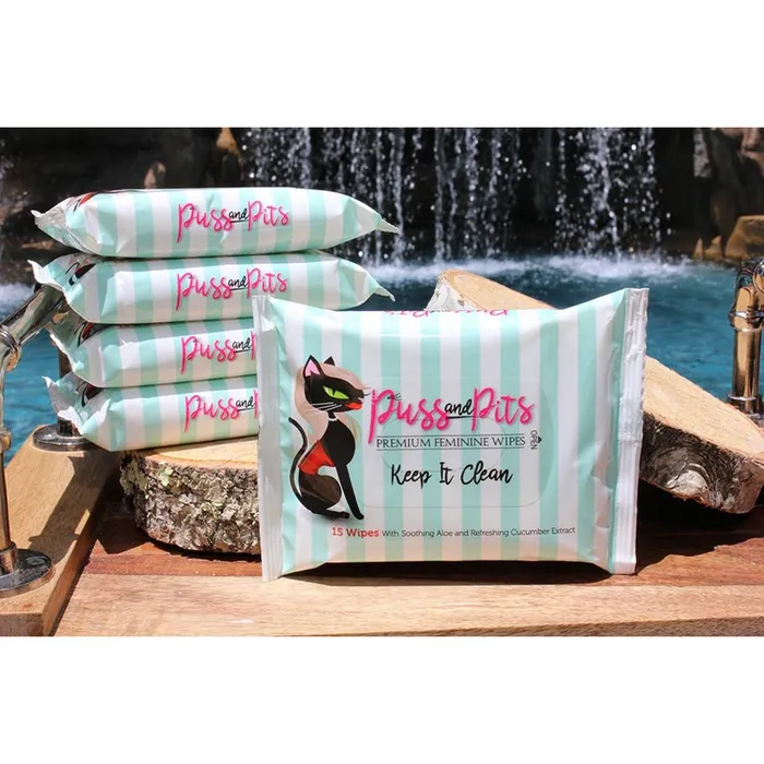 Puss Pits Vibrators Puss and Pits Wipes 15pk