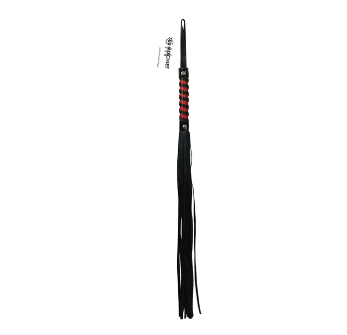 Sex and Mischief Stripe Flogger Red and Black Erotica Adult Toys Vibrators