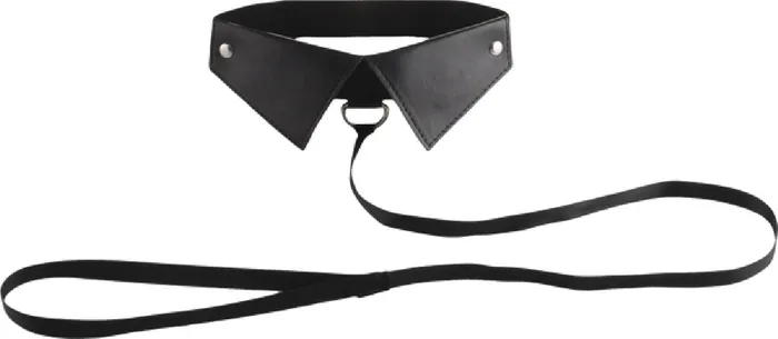 Shots Media Couples Classic Collar With Leash Black Sex Toy Adult Pleasure