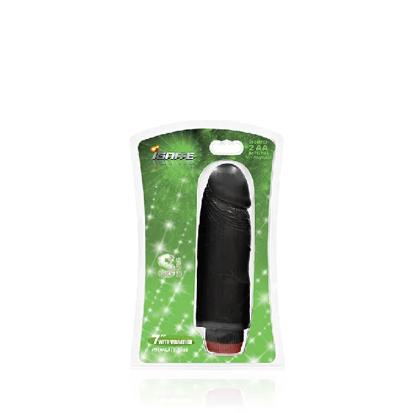 Si Novelties Vibrators Cock w Vibration 7in Black