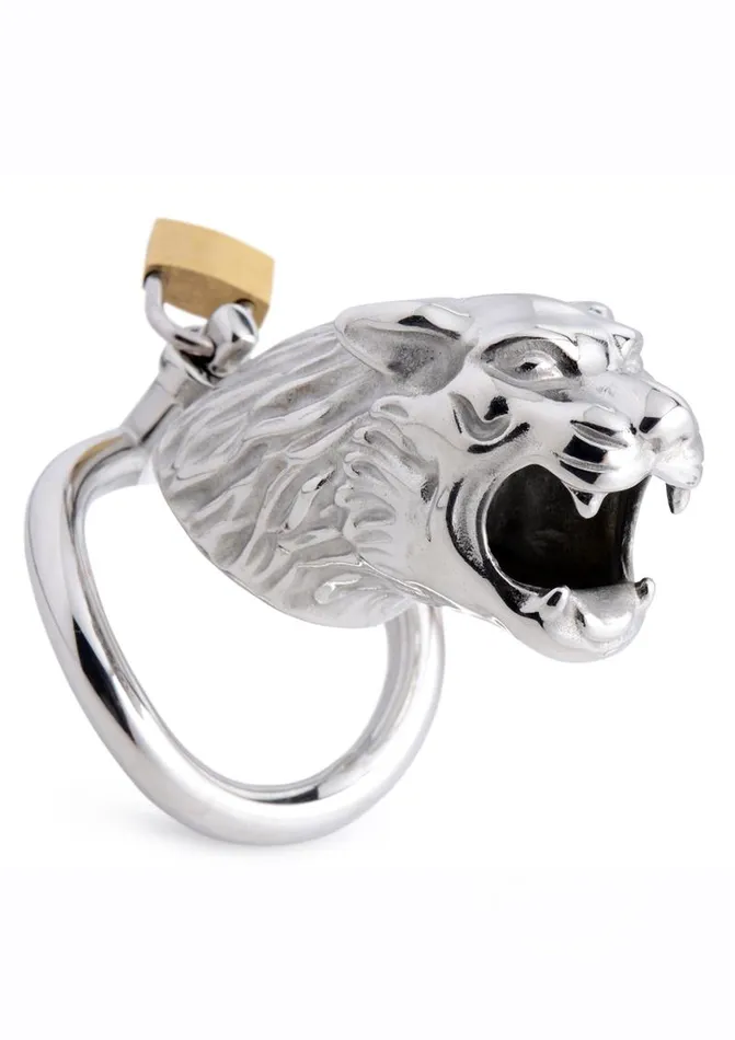 Tiger King Locking Chastity Cage Master Series Male Sex Toys