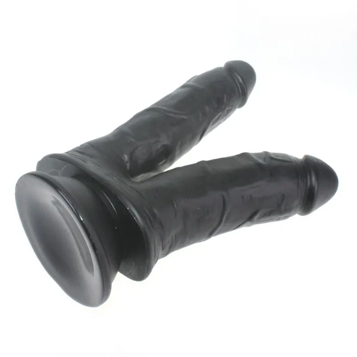 XMEN Dildos Double Penetration Twin Dildo Black