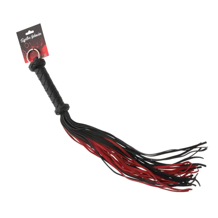 53X Restraints FLOGGER 28IN BLACKRED LEATHER