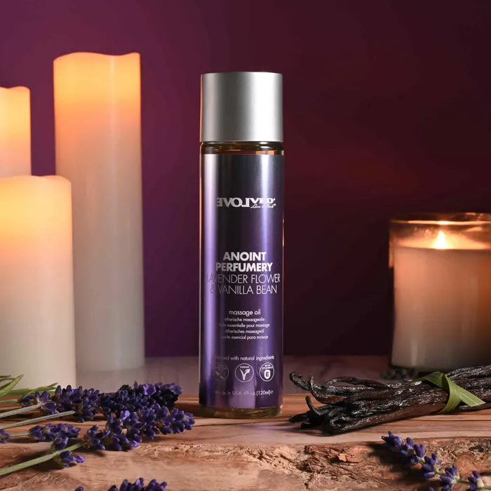 Evolved Dildos Evolved ANOINT PERFUMERY Lavender Flower Vanilla Bean Lavender Flower Vanilla Bean Massage Oil 120 ml Bottle