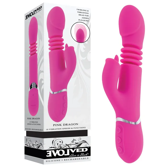 Evolved Vibrators Evolved DRAGON 242 cm USB Rechargeable Thrusting Rabbit Vibrator