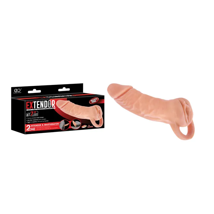 Extendor 7 2in1 Penis Extender Masturbator 178 cm Penis Extension Sleeve with Vagina Opening Excellent Power Male Sex Toys