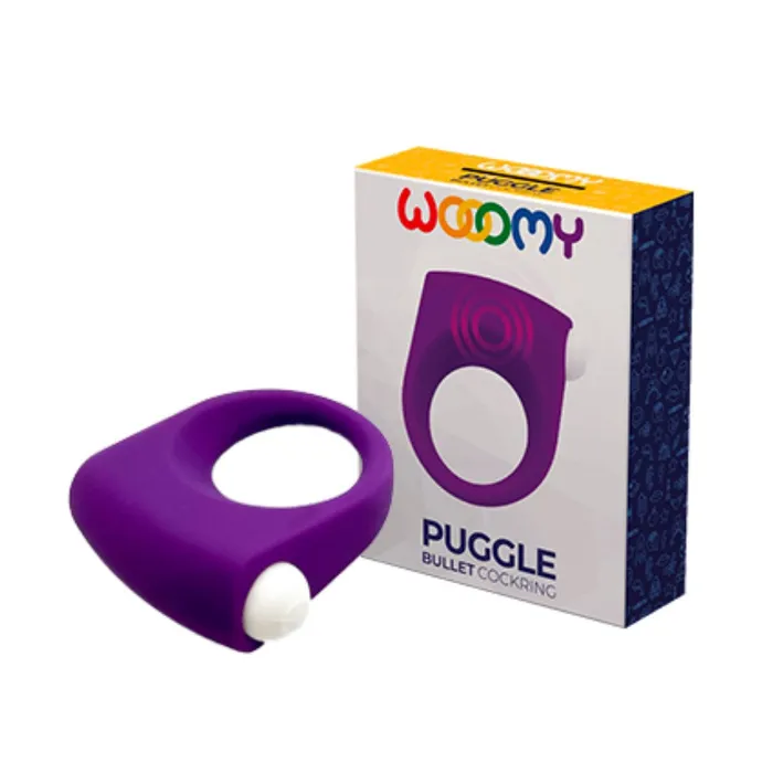 Male Sex Toys Wooomy Puggle Vibrating Bullet Cock Ring Wooomy