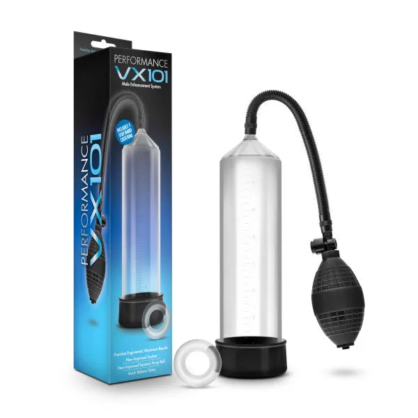 Performance VX101 Male Enhancement Pump Clear Penis Pump Blush Novelties Male Sex Toys